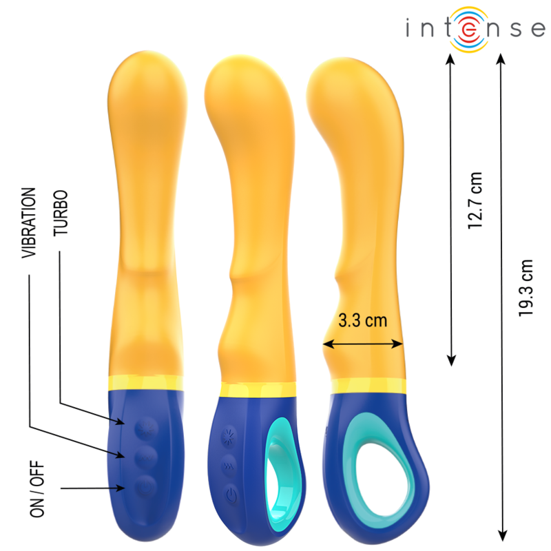 INTENSE - VIBRATEUR POINT G JAUNE SHAGGY - 7eme ciel