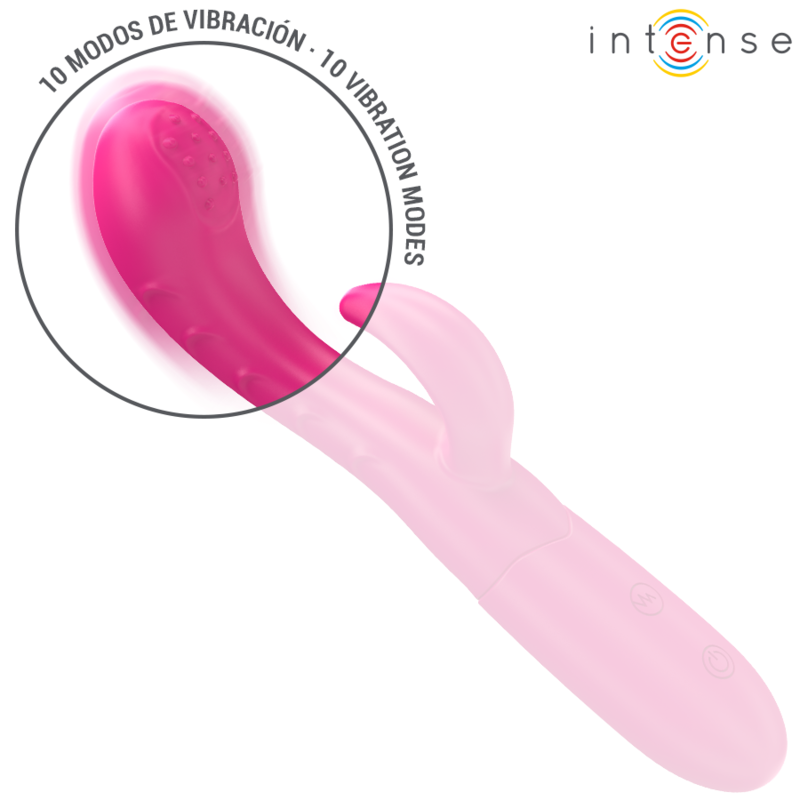 INTENSE - AMARA VIBRATEUR AVEC LANGUE STIMULANTE 10 VIBRATIONS ROSE - 7eme ciel