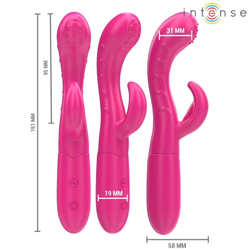 INTENSE - AMARA VIBRATEUR AVEC LANGUE STIMULANTE 10 VIBRATIONS ROSE - 7eme ciel