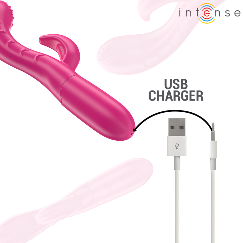INTENSE - AMARA VIBRATEUR AVEC LANGUE STIMULANTE 10 VIBRATIONS ROSE - 7eme ciel