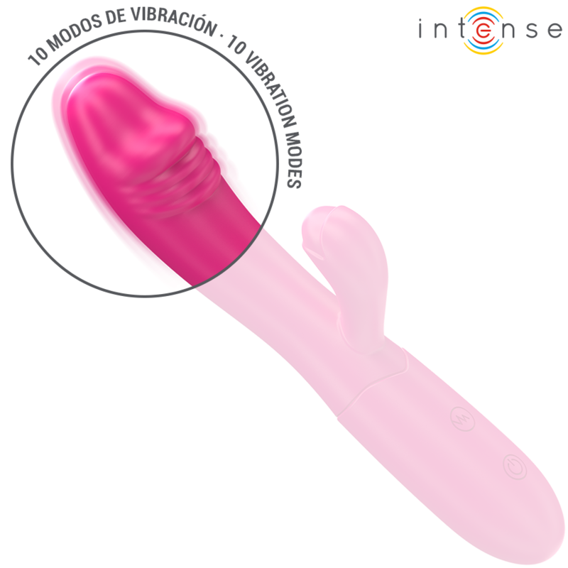 INTENSE - IVY VIBRATEUR FLEXIBLE 10 VIBRATIONS AVEC LANGUE STIMULANTE ROSE - 7eme ciel