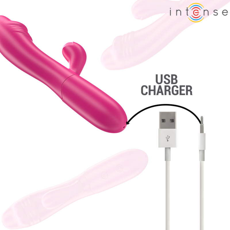 INTENSE - IVY VIBRATEUR FLEXIBLE 10 VIBRATIONS AVEC LANGUE STIMULANTE ROSE - 7eme ciel