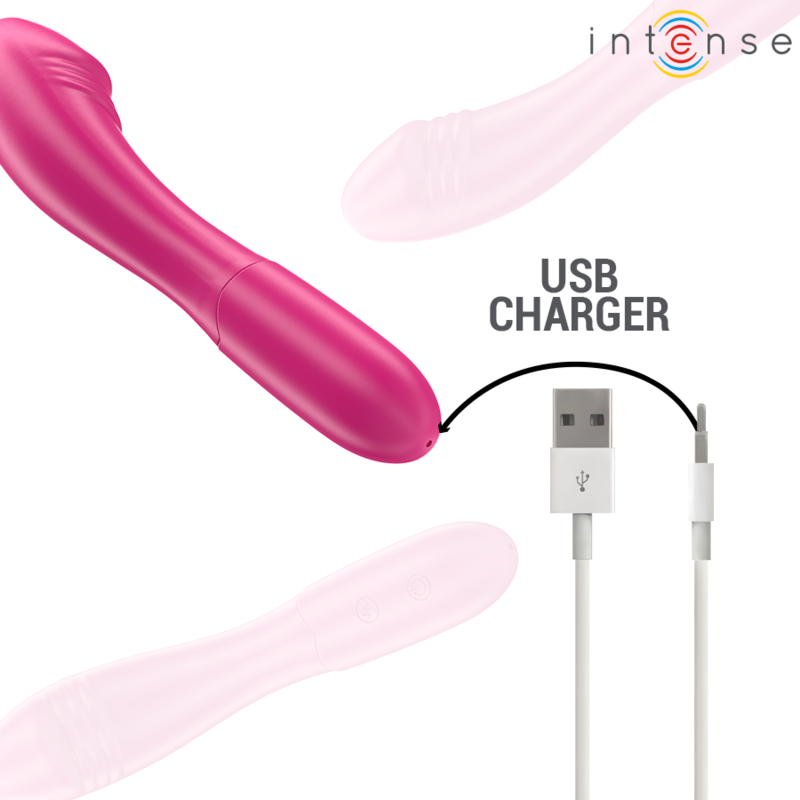 INTENSE - BELINDA VIBRATEUR 19 CM FLEXIBLE 10 VIBRATIONS ROSE - 7eme ciel