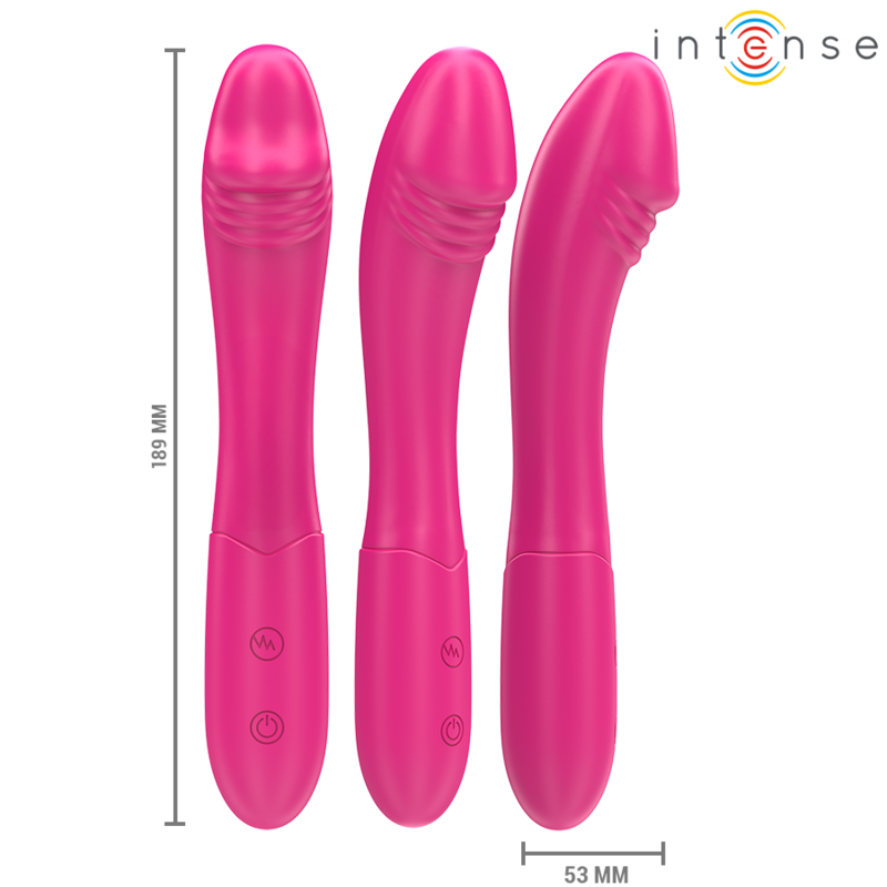 INTENSE - BELINDA VIBRATEUR 19 CM FLEXIBLE 10 VIBRATIONS ROSE - 7eme ciel