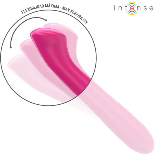 INTENSE - PATY VIBRATEUR 19 CM FLEXIBLE 10 VIBRATIONS MODÈLE 2 ROSE - 7eme ciel