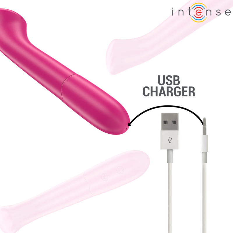 INTENSE - PATY VIBRATEUR 19 CM FLEXIBLE 10 VIBRATIONS MODÈLE 2 ROSE - 7eme ciel