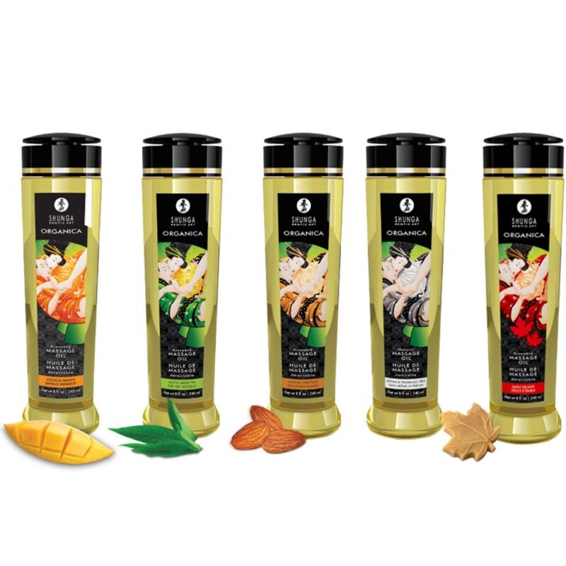 SHUNGA - HUILE DE MASSAGE BIO MANGO 240 ML - 7eme ciel