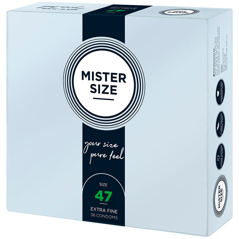 MISTER SIZE - PRÉSERVATIFS TAILLE XS 47 MM (36 UNITÉS) - 7eme ciel