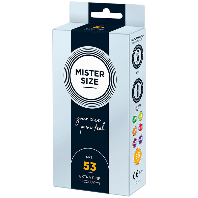 MISTER SIZE - PRÉSERVATIF TAILLE M 53 MM (10 UNITÉS) - 7eme ciel