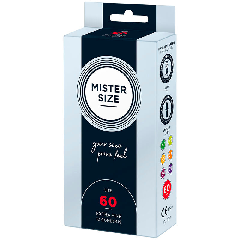 MISTER SIZE - PRÉSERVATIF TAILLE XL 60 MM (10 UNITÉS) - 7eme ciel