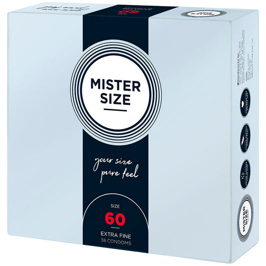MISTER SIZE - PRÉSERVATIF TAILLE XL 60 MM (36 UNITÉS) - 7eme ciel