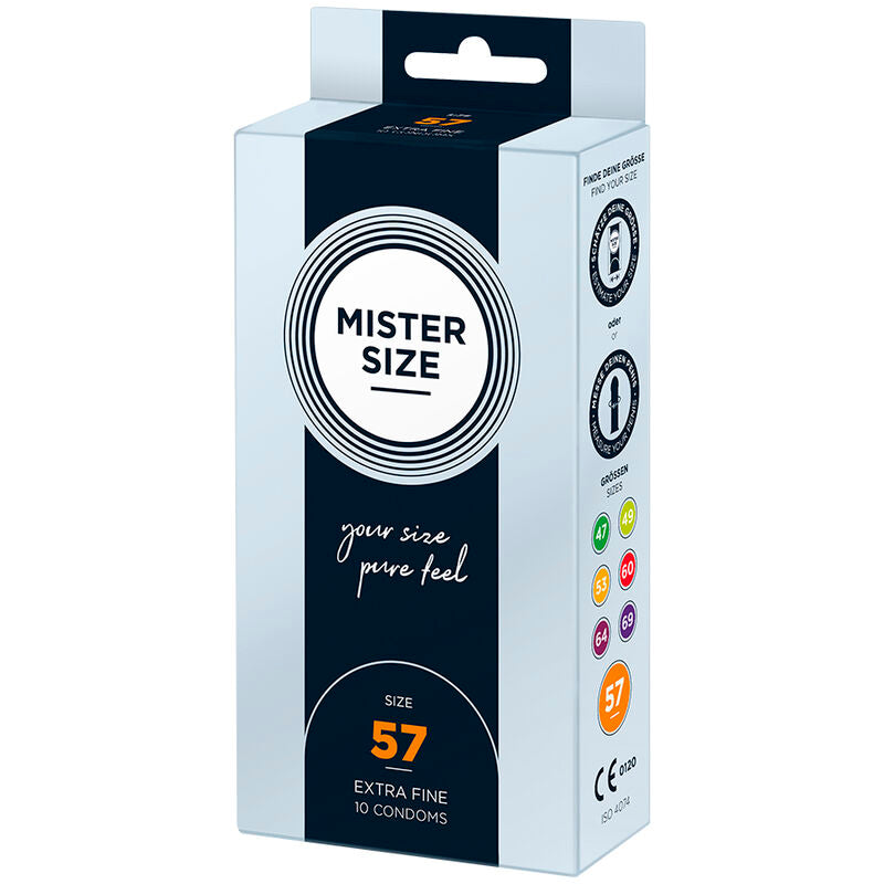 MISTER SIZE - PRÉSERVATIF TAILLE L 57 MM (10 UNITÉS) - 7eme ciel
