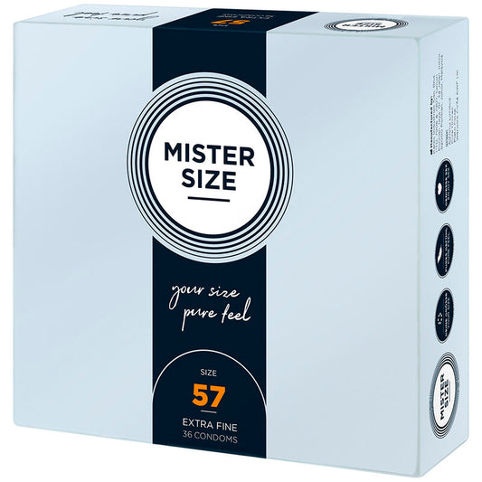 MISTER SIZE - PRÉSERVATIF TAILLE L 57 MM (36 UNITÉS) - 7eme ciel