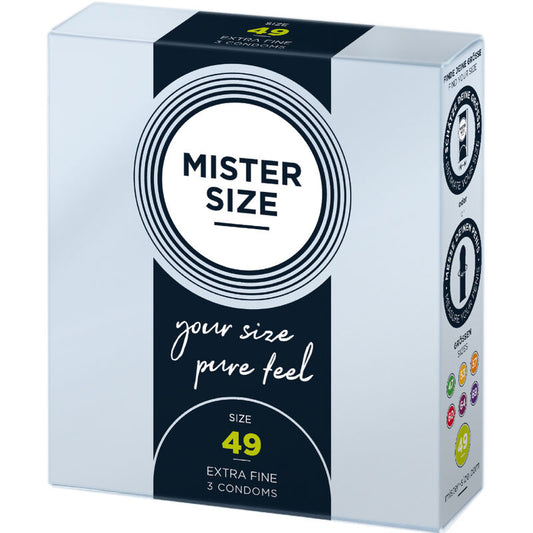 MISTER SIZE - PRÉSERVATIF TAILLE S 49 MM (3 UNITÉS) - 7eme ciel