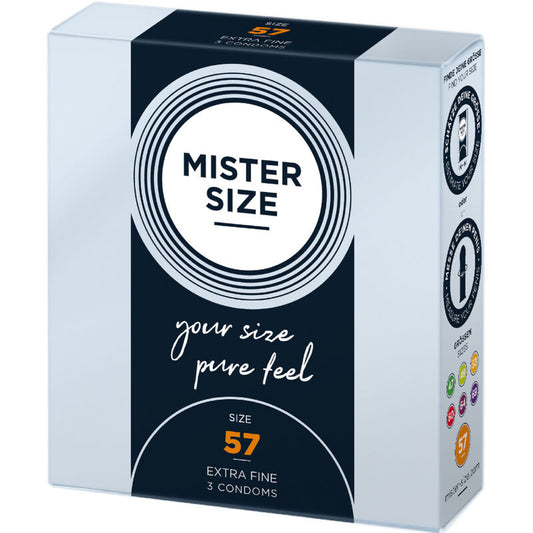 MISTER SIZE - PRÉSERVATIF TAILLE L 57 MM (3 UNITÉS) - 7eme ciel