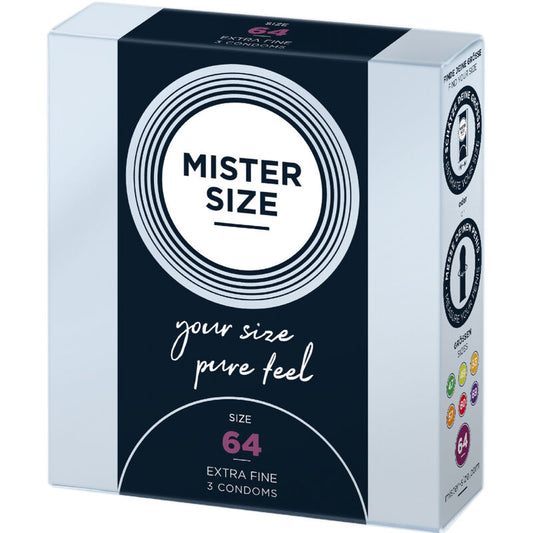 MISTER SIZE - PRÉSERVATIFS TAILLE XXL 64 MM (3 UNITÉS) - 7eme ciel