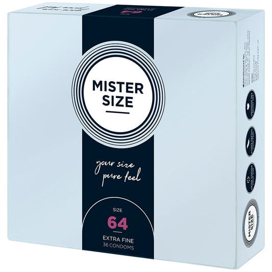 MISTER SIZE - PRÉSERVATIFS TAILLE XXL 64 MM (36 UNITÉS) - 7eme ciel