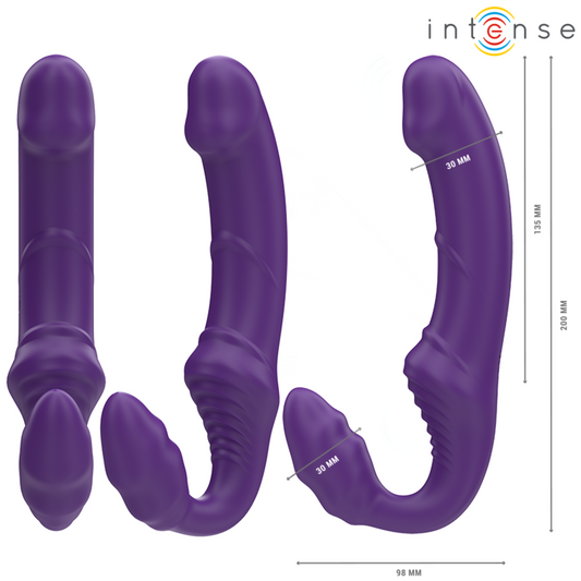 INTENSE - JILL DOUBLE VIBRATEUR 20 CM VIOLET TÉLÉCOMMANDE - 7eme ciel