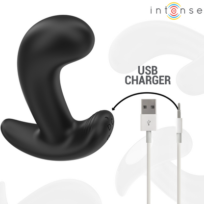 INTENSE - CHANDLER ANAL PLUG 10 VIBRATIONS NOIR TÉLÉCOMMANDE - 7eme ciel