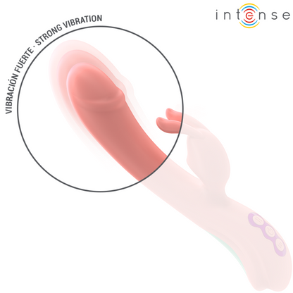 INTENSE - RACHEL VIBRATEUR RABBIT 5 VIBRATIONS ROSE - 7eme ciel