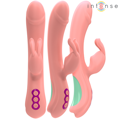 INTENSE - RACHEL VIBRATEUR RABBIT 5 VIBRATIONS ROSE - 7eme ciel