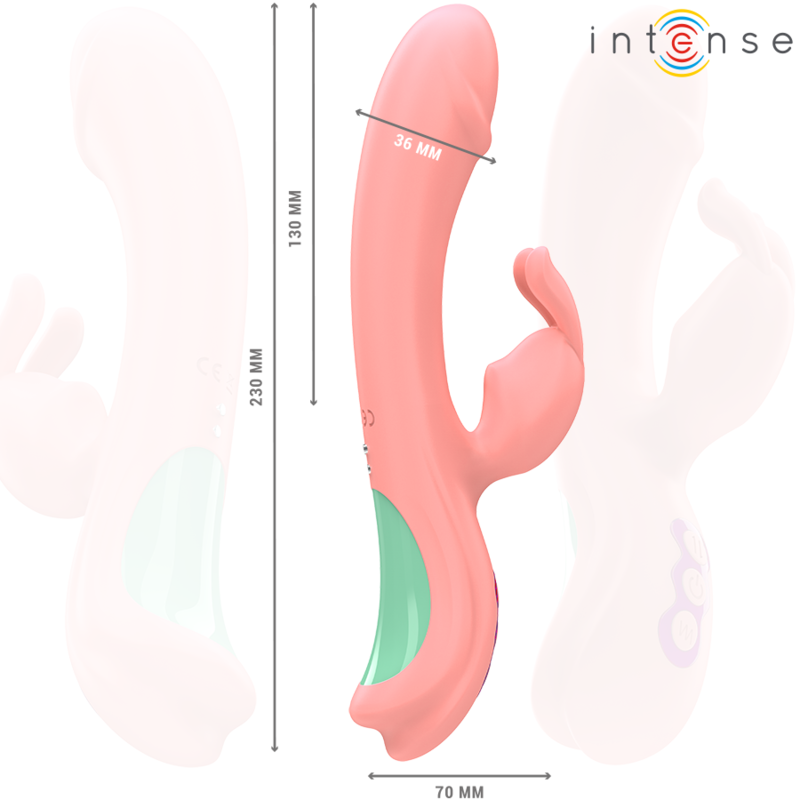 INTENSE - RACHEL VIBRATEUR RABBIT 5 VIBRATIONS ROSE - 7eme ciel