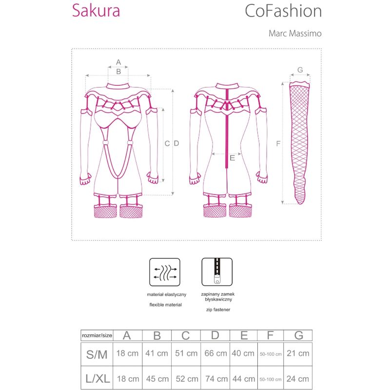 LIVCO CORSETTI FASHION - COMBINAISON SAKURA CF 90357 + GANTS LONGS + PORTE-JARRETELLES NOIR S/M - 7eme ciel