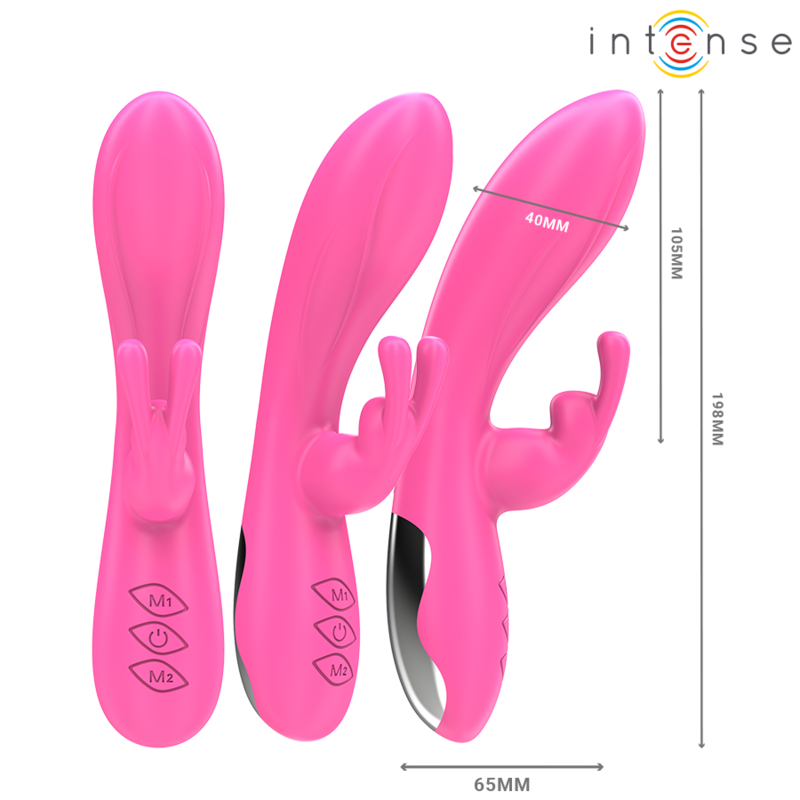 INTENSE - RANDALL VIBRATEUR RABBIT 10 VIBRATIONS ROSE - 7eme ciel