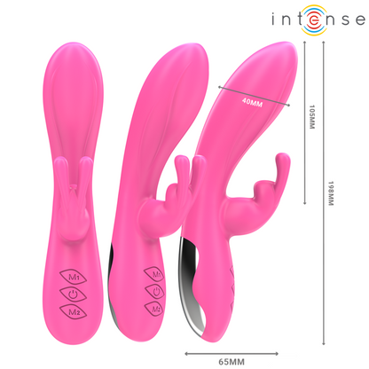 INTENSE - RANDALL VIBRATEUR RABBIT 10 VIBRATIONS ROSE - 7eme ciel