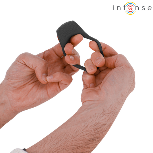 INTENSE - CLOVER VIBRATEUR ANNEAU PÉNIS 10 VIBRATIONS NOIR - 7eme ciel