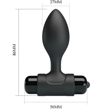 PRETTY LOVE - VIBRA BUTT 10 VIBRATIONS PLUG ANAL NOIR