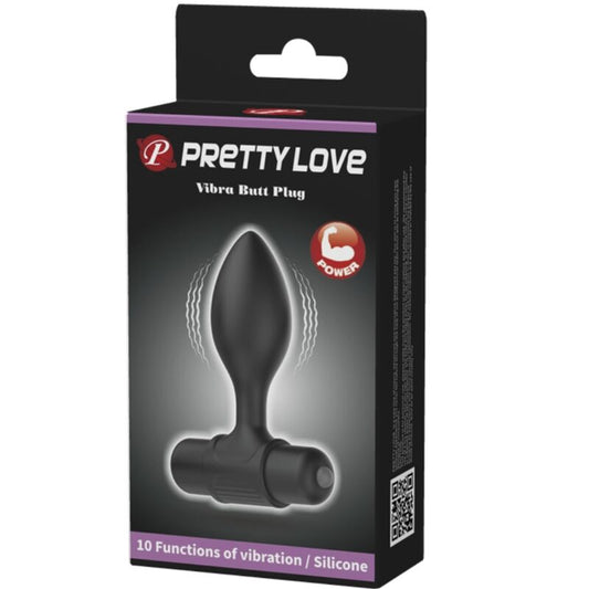 PRETTY LOVE - VIBRA BUTT 10 VIBRATIONS PLUG ANAL NOIR