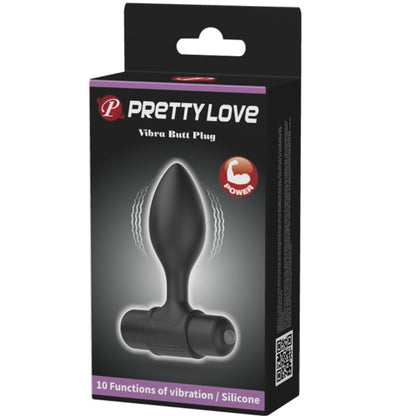 PRETTY LOVE - VIBRA BUTT 10 VIBRATIONS PLUG ANAL NOIR - 7eme ciel