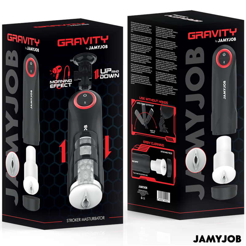 JAMYJOB - MASTURBATEUR VAGIN AUTOMATIQUE PAR GRAVITÉ 5 MODES D'ASPIRATION - 7eme ciel