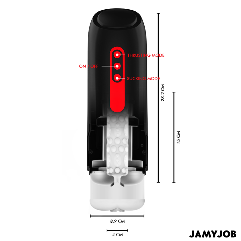 JAMYJOB - MASTURBATEUR VAGIN AUTOMATIQUE PHANTOM 5 MODES D'ASPIRATION ET DE POUSSE - 7eme ciel