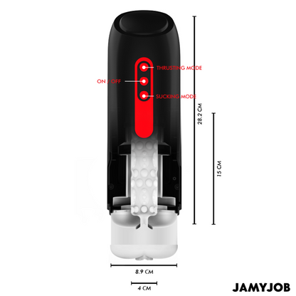 JAMYJOB - MASTURBATEUR VAGIN AUTOMATIQUE PHANTOM 5 MODES D'ASPIRATION ET DE POUSSE - 7eme ciel