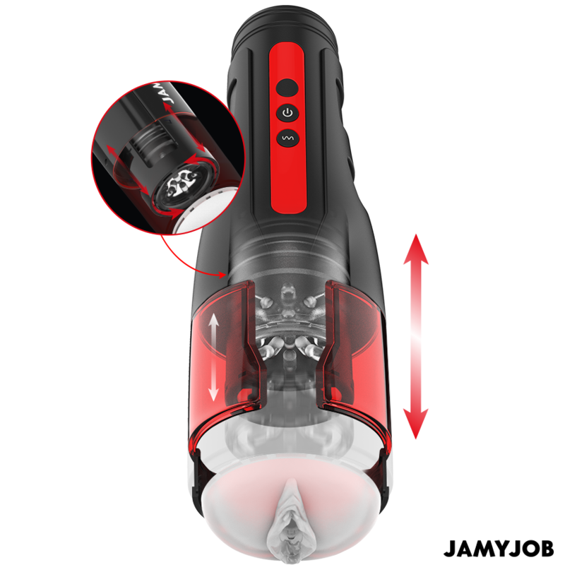 JAMYJOB - MASTURBATEUR VAGIN AUTOMATIQUE CYCLONE 10 MODES DE ROTATION ET DE POUSSÉE - 7eme ciel