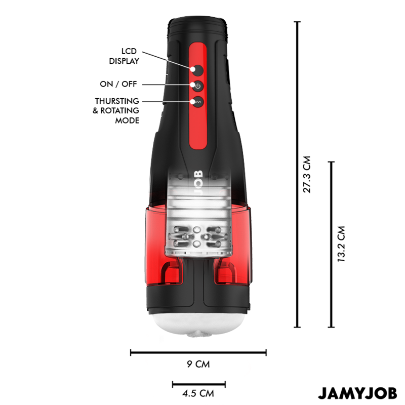 JAMYJOB - MASTURBATEUR VAGIN AUTOMATIQUE CYCLONE 10 MODES DE ROTATION ET DE POUSSÉE - 7eme ciel