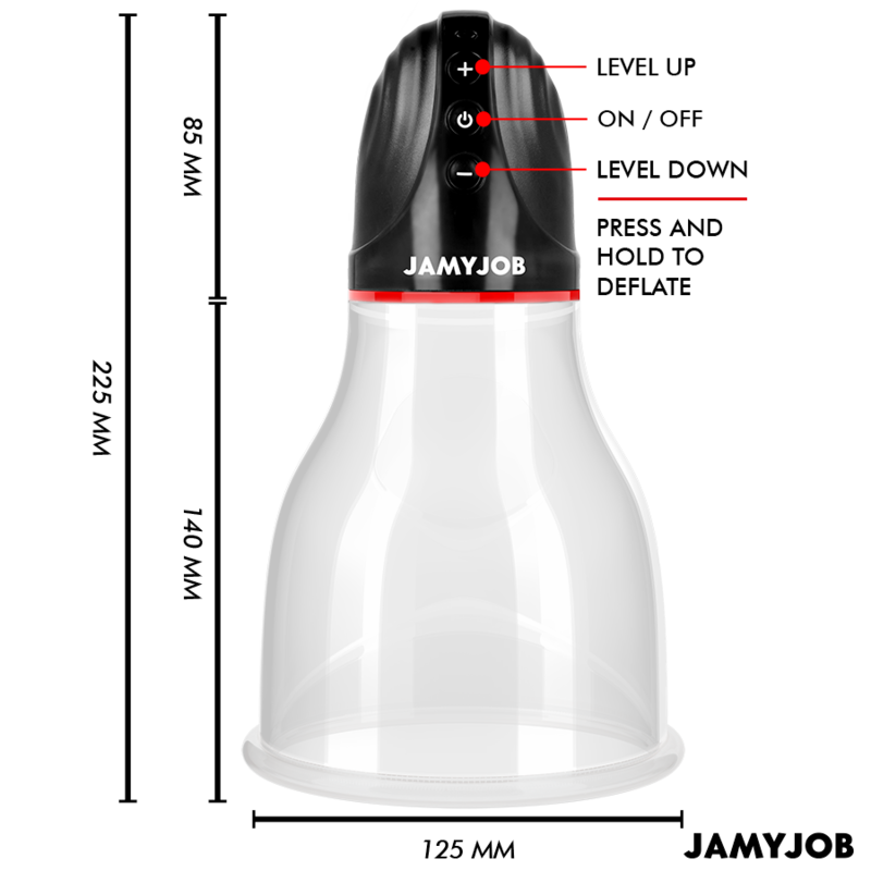 JAMYJOB - XPAND LITE POMPE À TESTICULES AUTOMATIQUE 3 NIVEAUX D'ASPIRATION GRIS - 7eme ciel