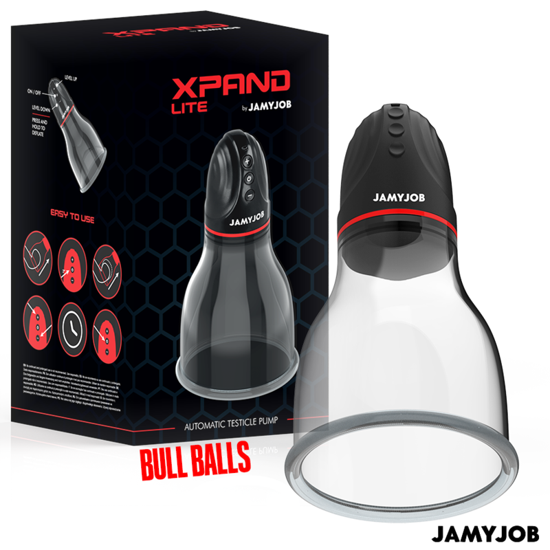 JAMYJOB - XPAND LITE POMPE À TESTICULES AUTOMATIQUE 3 NIVEAUX D'ASPIRATION GRIS - 7eme ciel