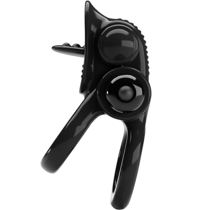 PRETTY LOVE - PASSIONATE RING DOUBLE ANNEAU VIBRANT + STIMULATEUR DE CLITORIS NOIR - 7eme ciel