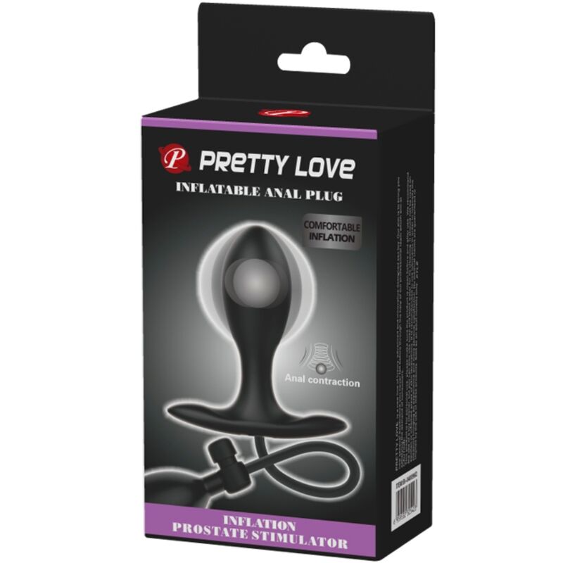 PRETTY LOVE - PLUG ANAL GONFLABLE NOIR - 7eme ciel