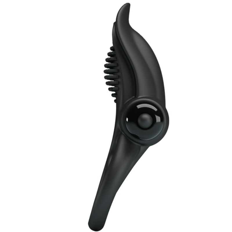 PRETTY LOVE - DOUBLE ANNEAU VIBRANT + STIMULATEUR DE CLITORIS 10 VIBRATIONS NOIR - 7eme ciel