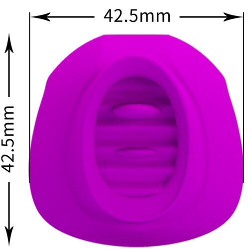 PRETTY LOVE - STIMULATEUR DE CLITORIS ESTELLE TONGUE 12 VIBRATIONS VIOLET - 7eme ciel