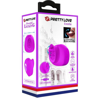 PRETTY LOVE - STIMULATEUR DE CLITORIS ESTELLE TONGUE 12 VIBRATIONS VIOLET - 7eme ciel