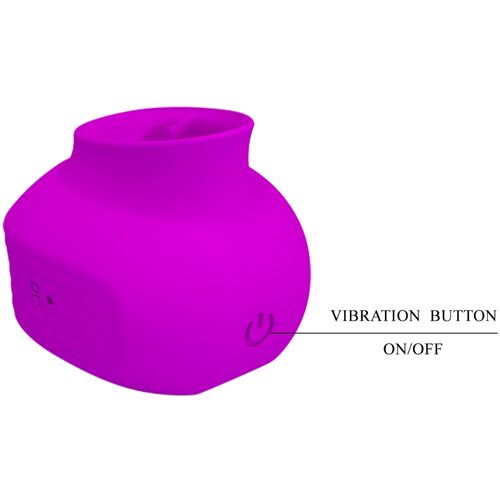 PRETTY LOVE - STIMULATEUR DE CLITORIS ESTELLE TONGUE 12 VIBRATIONS VIOLET - 7eme ciel