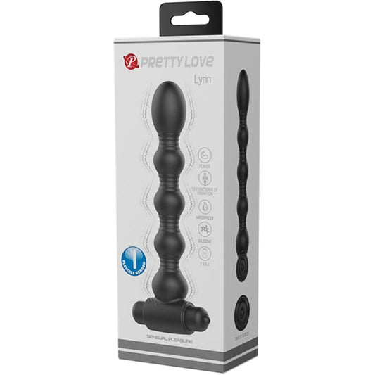 PRETTY LOVE - PLUG ANAL LYNN SILICONE 10 VIBRATIONS NOIR - 7eme ciel