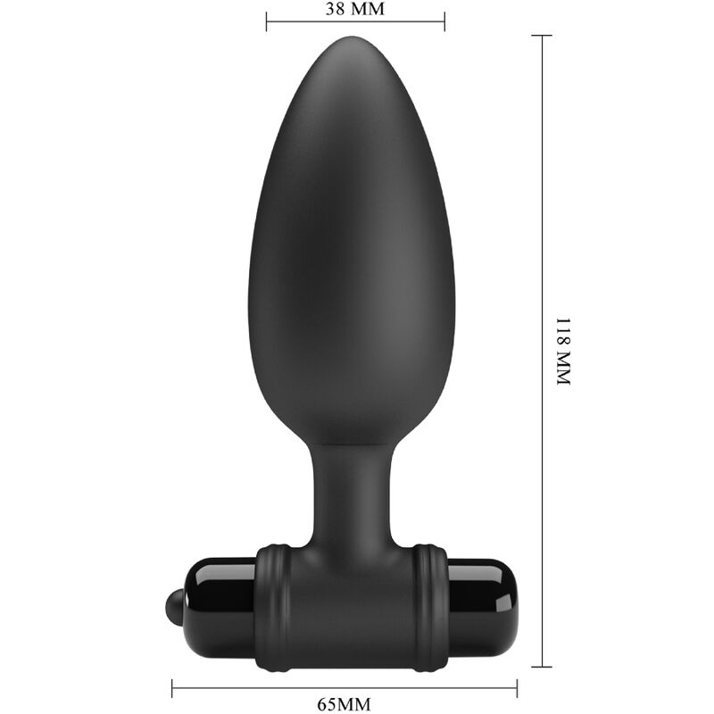 PRETTY LOVE - VIBRA BUTT PLUG 2 PLUG ANAL 10 VIBRATIONS NOIR - 7eme ciel