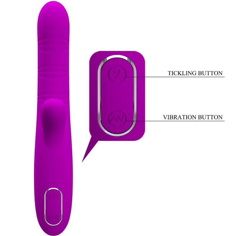PRETTY LOVE - VIBRATEUR MULTIFONCTION ANGELIQUE + STIMULATEUR DE CLITORIS VIOLET - 7eme ciel
