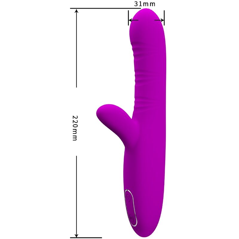 PRETTY LOVE - VIBRATEUR MULTIFONCTION ANGELIQUE + STIMULATEUR DE CLITORIS VIOLET - 7eme ciel